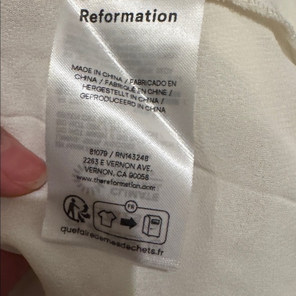 Reformation Ronda Silk Dress Wedding Ivory - Picture 9 of 12